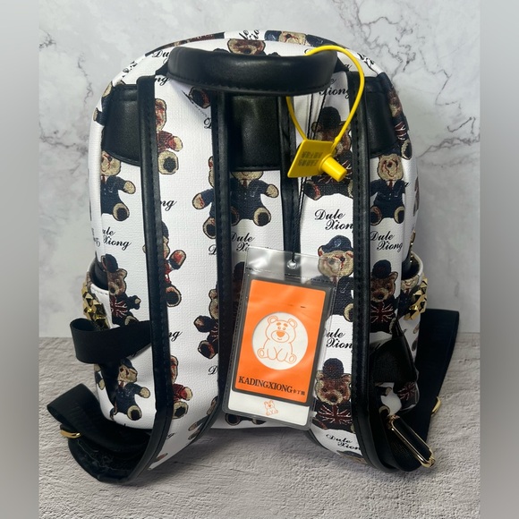 Dule xiong Fashion Bear Backpacl White - Picture 3 of 8